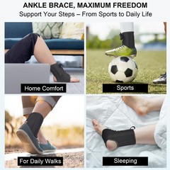 Lace Up Ankle Brace with Metal Side Stabilizers, Adjustable Lace-Up Ankle Bra…