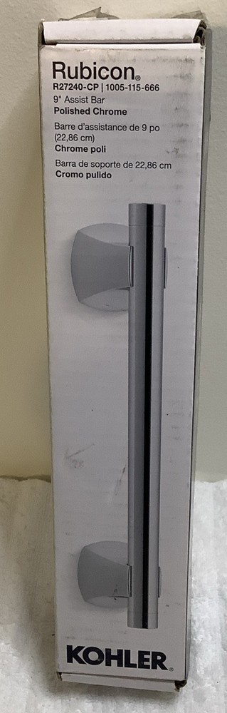 KOHLER Rubicon 9″ Bath Shower Grab Bar Polished Chrome ADA Compliant R27240-CP