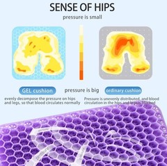 Gel Seat Cushion Set for Long Sitting Double Thick Office Desk Home Wheelchair