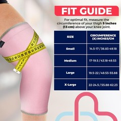 Dr. Arthritis Doctor-Developed Thick Knee Brace Support, Secure XL, Pink