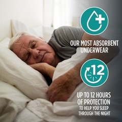 (2 pack) Assurance Men’s Overnight Incontinence Underwear, L/XL, 16 Count