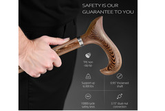 Walking Cane, Available in Multiple Inches Wooden Cane Support up to 500 Lbs, Su