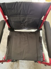 Drive Medical Fly Lite Ultra Lightweight Folding Transport Wheelchair, Red