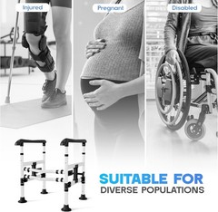 Adjustable Toilet Safety Rails for Seniors & Disabled – Heavy Duty