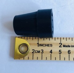 Harvy 1/2 In. Heavy Duty black rubber Replacement Cane Tip, 2 Pack , New