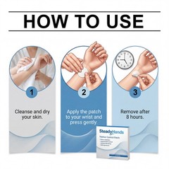 Steadyhands Tremor Control Patch, Steady Hands Control Patch – Hand Stabilizer