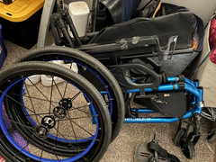 Motion Composites Helio C2 Wheelchair and accessories