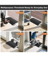 Ruedamann 1″ Aluminum Threshold Ramp Wheelchair Scooter Door Bridge 600lb Max