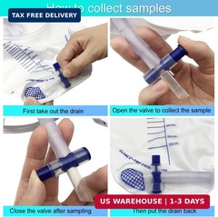 Urinary Drainage Bag with Anti-Reflux Chamber, Urine Bag with 2000 mL Volume, 48