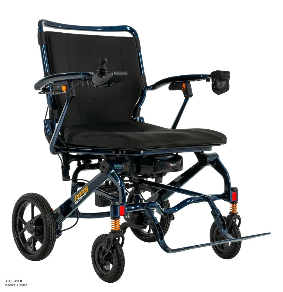 Pride Mobility Jazzy Carbon HD, Lightweight Heavy Duty Folding Power Wheelchair