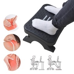Ergonomic Under Desk Footrest Massage Rollers Leg Rest Pain Relief Non Slip Stoo