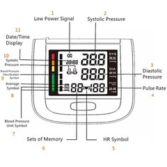 NEW Portable Wrist Automatic Blood Pressure Monitor LCD Digital Wrist Cuff