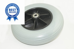 8″ x 2″ (200×50) Caster Solid Rubber Front Rear 1 Count (Pack of 1), Grey