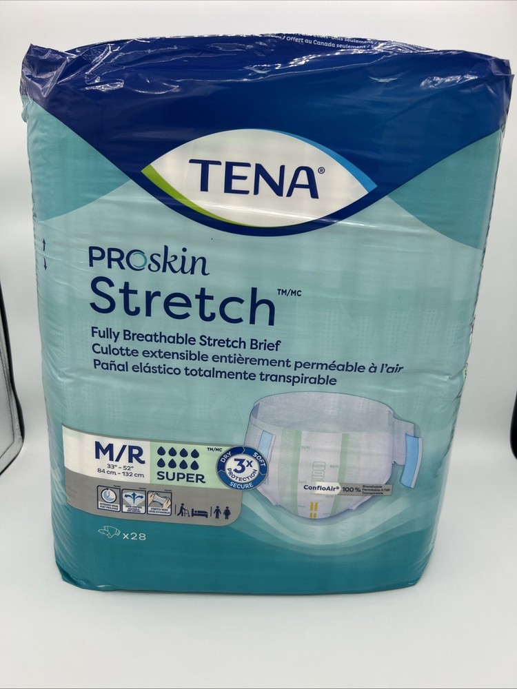 TENA ProSkin Stretch Super Incontinence Brief M Breathable 67902 56 Medium