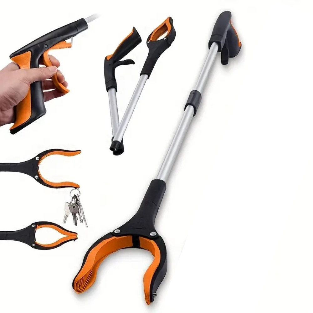 Foldable Reacher Grabber Tool 32″ Rotating Claw & Magnet Trash Picker Heavy Duty