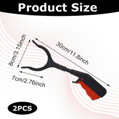 2 Pcs 30cm Grabber Reacher Tool,Grabbers for Seniors,Reacher White
