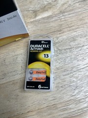 Duracell Activair Hearing Aid Batteries: Size 13 (60 Batteries) Fresh Exp:2025