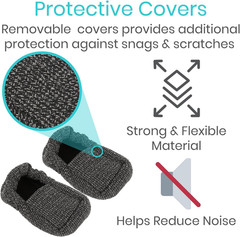 Vive Walker Ski Glide Covers 4 PCS – Accessories for Folding Walkers – Heavy