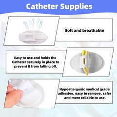 20Pcs Foley Catheter Stabilization Device, Catheter Tube Holder, Adhesive Cat…