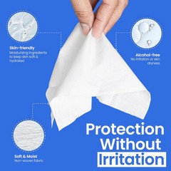 Safe n‘ Simple Large Skin Barrier Wipes No-Sting – 5″ x 7″ – 25 Count – Alcohol-