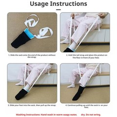 Sock Donner Assist Device Long Pull Strap Sock Slider Independent Living Aid
