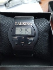English Talking Watch for Seniors Elderly Blind Visually Impaired Digital Black