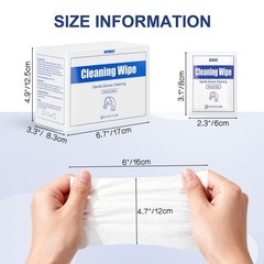 100 Pcs Hearing Aid Cleaning Wipes – Individually Wrapped Alcohol-Free Towele…
