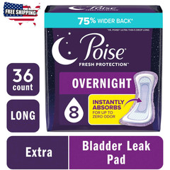 Overnight Incontinence & Postpartum Pads for Bladder Leaks, 8 Drop, 36 Count👌✅