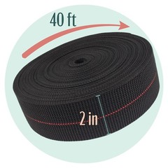 BambooMN Two-Inch 40′ – 2″ Thickness – Black, – – Black