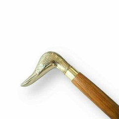 Brass Polished Hand Crafted Brass Duck Hardwood Walking Stick Cane Men’s Gift