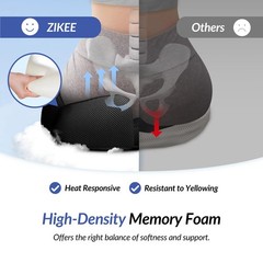 Thickened Seat Cushion, Ergonomic Memory Foam Hemorrhoid Pillow for Hip, Scia…