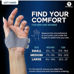 MARS WELLNESS CMC Thumb Brace Left hand Size Large NIB For Arthritis Osteoarthri