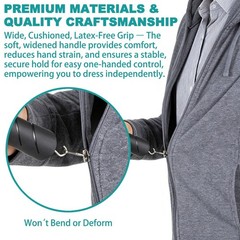 Irtme Button Hook with Zipper Pull – Dressing Helper Assist Tool for Arthritis