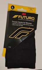3M Futuro Trouser Socks for Women Moderate Compression Size: L Black 1 Pair