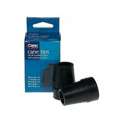 Carex A718-00 Cane Tips Fits All Standard Canes and Crutches 3/4 Inches 1 Pair