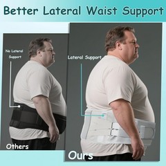 King Mills Plus Size Back Brace for Lower Back Pain, Breathable Obese Belly S…
