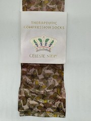 Celeste Stein Therapeutic Compressions Knee Length Women’s Socks -Butterflies