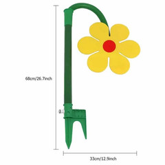 Garden Lawn Sprinkler Flower Shape Razy Spin 720 Rotating Water Spray Yard Lawn