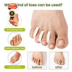 Bukihome 44-Pack Foam Toe Separators – Soft & Breathable Spacers Beige