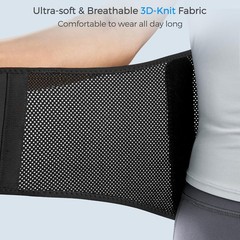 Soft Breathable Lumbar Support Belt for Herniated Disc & Sciatica Relief, Medium