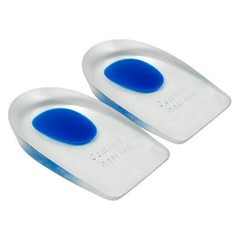 2 Pairs Heel Support Gel Silicone Cushion Orthotic Insole Plantar Care Heel Cups
