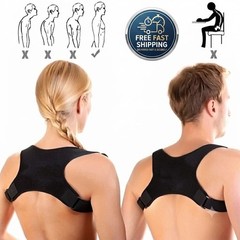 Adjustable Back Posture Support Brace Belt Shoulder Support for Men Women