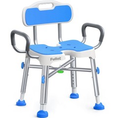 Ergonomic H-Shaped 16″ (L) x 12.7″ (W) x 15.2-20.2″ (H), Blue With Eva Pad
