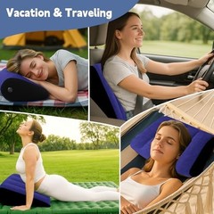 Prosixtoy Portable Wedge Pillow Inflatable Cushion – Body Positioners Blue