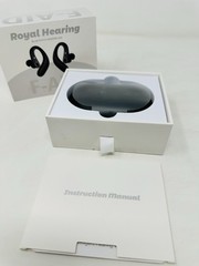 Royal Hearing F-AID Ear-Hook Hearing Aid Black Wireless Bluetooth Rechargeable