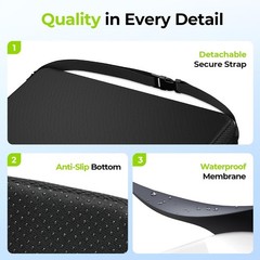 Cooling Gel Seat Cushion for Long Sitting without Stuffiness, Memory Foam Whe…