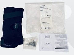 DonJoy Adult Black Deluxe Hinged Open Popliteal Knee Wrap Brace w/Drytex Size Lg