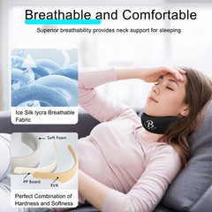 Neck Brace for Sleeping and Posture Correction, Soft Foam Braces Black