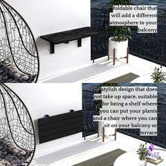 Wall Mounted Folding Shower Bench, Hidden Handmade Teak Wood Floating Seat