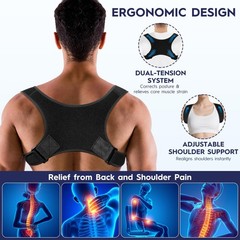 Aokyoo Back Brace Posture Corrector for Men – P0328001 One Size, Black